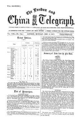 The London and China telegraph Montag 3. Dezember 1877