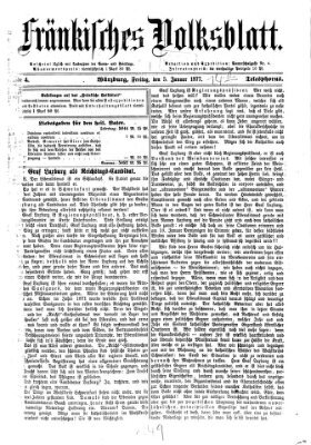 Fränkisches Volksblatt. Ausg. 000 (Fränkisches Volksblatt) Freitag 5. Januar 1877