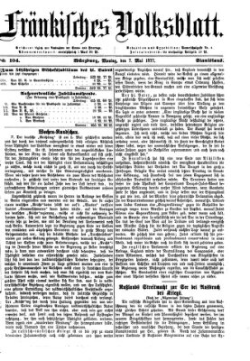 Fränkisches Volksblatt. Ausg. 000 (Fränkisches Volksblatt) Montag 7. Mai 1877