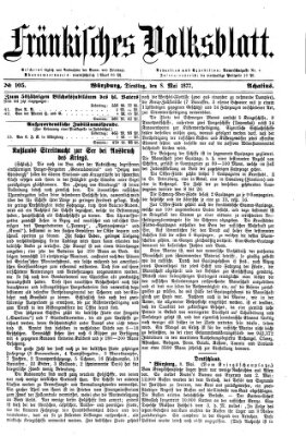 Fränkisches Volksblatt. Ausg. 000 (Fränkisches Volksblatt) Dienstag 8. Mai 1877