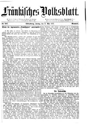 Fränkisches Volksblatt. Ausg. 000 (Fränkisches Volksblatt) Freitag 11. Mai 1877