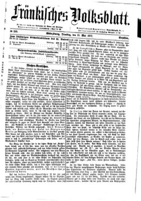 Fränkisches Volksblatt. Ausg. 000 (Fränkisches Volksblatt) Dienstag 15. Mai 1877