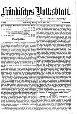 Fränkisches Volksblatt. Ausg. 000 (Fränkisches Volksblatt) Montag 28. Mai 1877