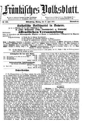 Fränkisches Volksblatt. Ausg. 000 (Fränkisches Volksblatt) Montag 11. Juni 1877