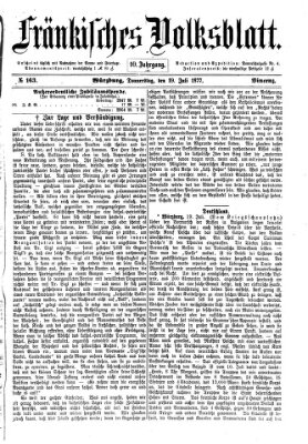 Fränkisches Volksblatt. Ausg. 000 (Fränkisches Volksblatt) Donnerstag 19. Juli 1877