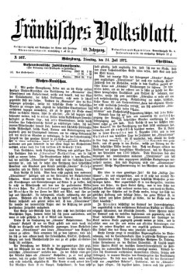 Fränkisches Volksblatt. Ausg. 000 (Fränkisches Volksblatt) Dienstag 24. Juli 1877