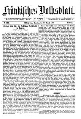 Fränkisches Volksblatt. Ausg. 000 (Fränkisches Volksblatt) Samstag 18. August 1877