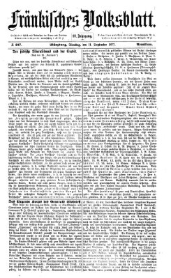 Fränkisches Volksblatt. Ausg. 000 (Fränkisches Volksblatt) Dienstag 11. September 1877