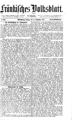 Fränkisches Volksblatt. Ausg. 000 (Fränkisches Volksblatt) Freitag 14. September 1877