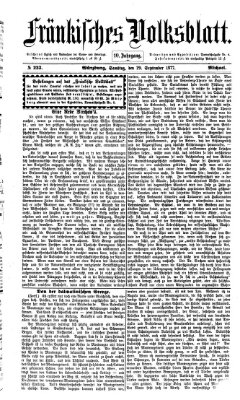 Fränkisches Volksblatt. Ausg. 000 (Fränkisches Volksblatt) Samstag 29. September 1877