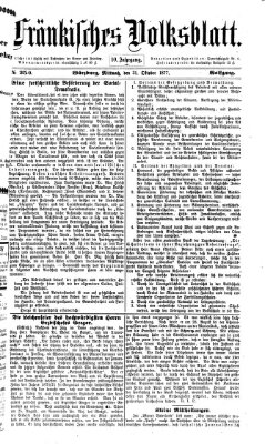 Fränkisches Volksblatt. Ausg. 000 (Fränkisches Volksblatt) Mittwoch 31. Oktober 1877