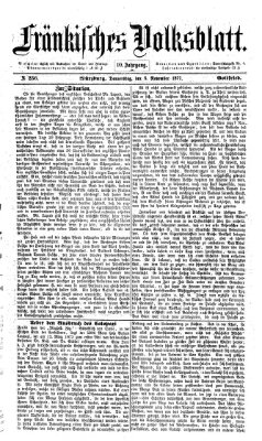 Fränkisches Volksblatt. Ausg. 000 (Fränkisches Volksblatt) Donnerstag 8. November 1877