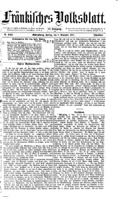 Fränkisches Volksblatt. Ausg. 000 (Fränkisches Volksblatt) Freitag 9. November 1877