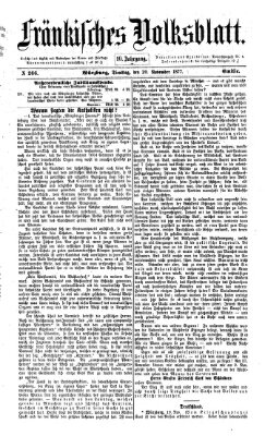 Fränkisches Volksblatt. Ausg. 000 (Fränkisches Volksblatt) Dienstag 20. November 1877