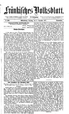 Fränkisches Volksblatt. Ausg. 000 (Fränkisches Volksblatt) Dienstag 11. Dezember 1877