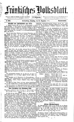 Fränkisches Volksblatt. Ausg. 000 (Fränkisches Volksblatt) Samstag 15. Dezember 1877