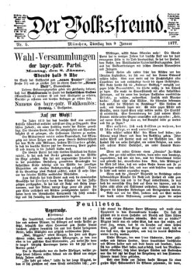 Der Volksfreund Dienstag 9. Januar 1877