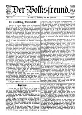 Der Volksfreund Samstag 10. Februar 1877