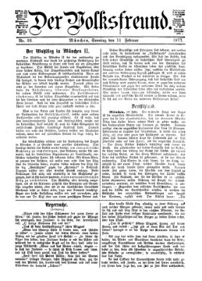 Der Volksfreund Sonntag 11. Februar 1877