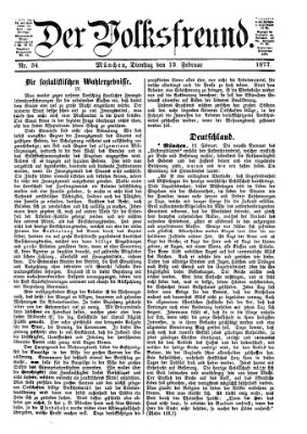 Der Volksfreund Dienstag 13. Februar 1877