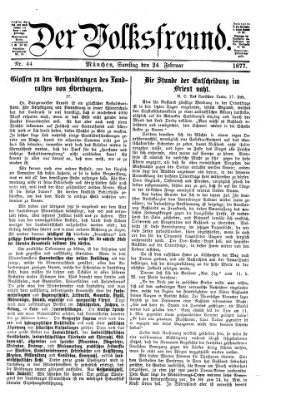 Der Volksfreund Samstag 24. Februar 1877