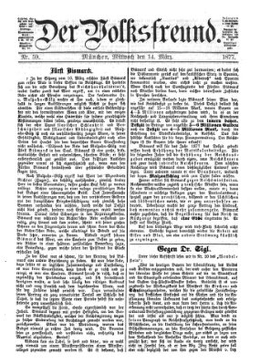 Der Volksfreund Mittwoch 14. März 1877