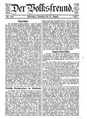 Der Volksfreund Dienstag 21. August 1877