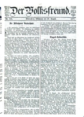 Der Volksfreund Mittwoch 29. August 1877