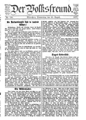 Der Volksfreund Donnerstag 30. August 1877