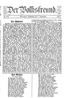 Der Volksfreund Samstag 1. September 1877