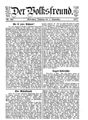 Der Volksfreund Dienstag 4. September 1877