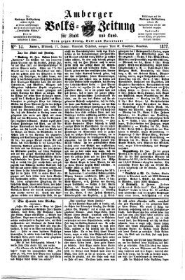 Amberger Volks-Zeitung für Stadt und Land Mittwoch 17. Januar 1877