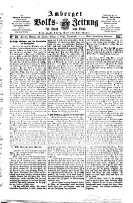 Amberger Volks-Zeitung für Stadt und Land Montag 22. Januar 1877