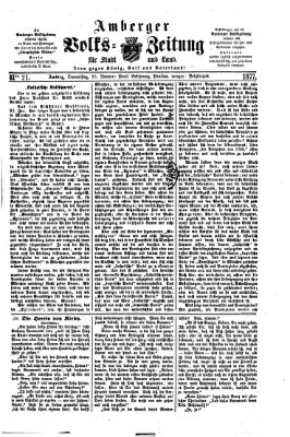 Amberger Volks-Zeitung für Stadt und Land Donnerstag 25. Januar 1877