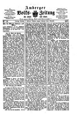 Amberger Volks-Zeitung für Stadt und Land Samstag 3. Februar 1877