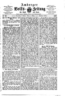 Amberger Volks-Zeitung für Stadt und Land Donnerstag 8. Februar 1877