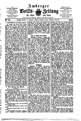 Amberger Volks-Zeitung für Stadt und Land Freitag 16. Februar 1877