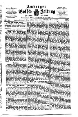 Amberger Volks-Zeitung für Stadt und Land Dienstag 6. März 1877