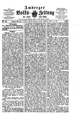 Amberger Volks-Zeitung für Stadt und Land Mittwoch 21. März 1877