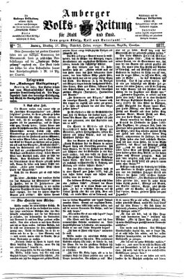 Amberger Volks-Zeitung für Stadt und Land Dienstag 27. März 1877