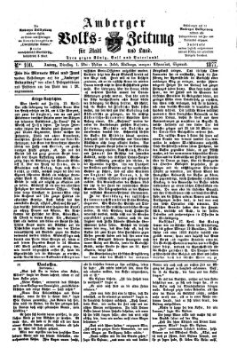 Amberger Volks-Zeitung für Stadt und Land Dienstag 1. Mai 1877