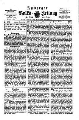 Amberger Volks-Zeitung für Stadt und Land Donnerstag 3. Mai 1877
