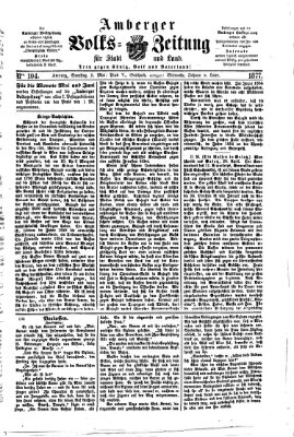 Amberger Volks-Zeitung für Stadt und Land Samstag 5. Mai 1877