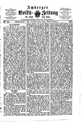 Amberger Volks-Zeitung für Stadt und Land Montag 7. Mai 1877