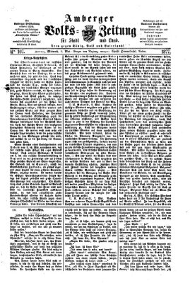 Amberger Volks-Zeitung für Stadt und Land Mittwoch 9. Mai 1877