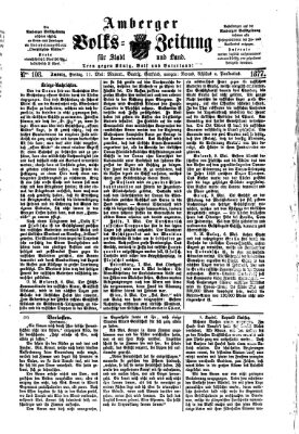 Amberger Volks-Zeitung für Stadt und Land Freitag 11. Mai 1877