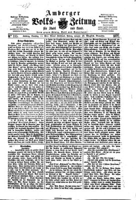 Amberger Volks-Zeitung für Stadt und Land Samstag 19. Mai 1877