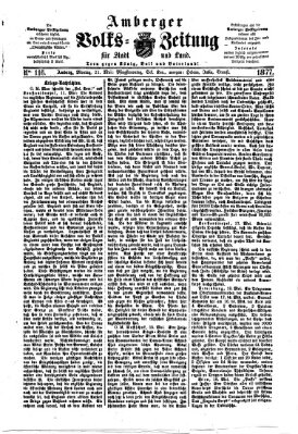 Amberger Volks-Zeitung für Stadt und Land Montag 21. Mai 1877