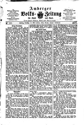 Amberger Volks-Zeitung für Stadt und Land Dienstag 22. Mai 1877
