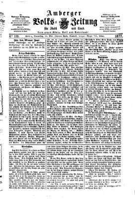 Amberger Volks-Zeitung für Stadt und Land Donnerstag 24. Mai 1877